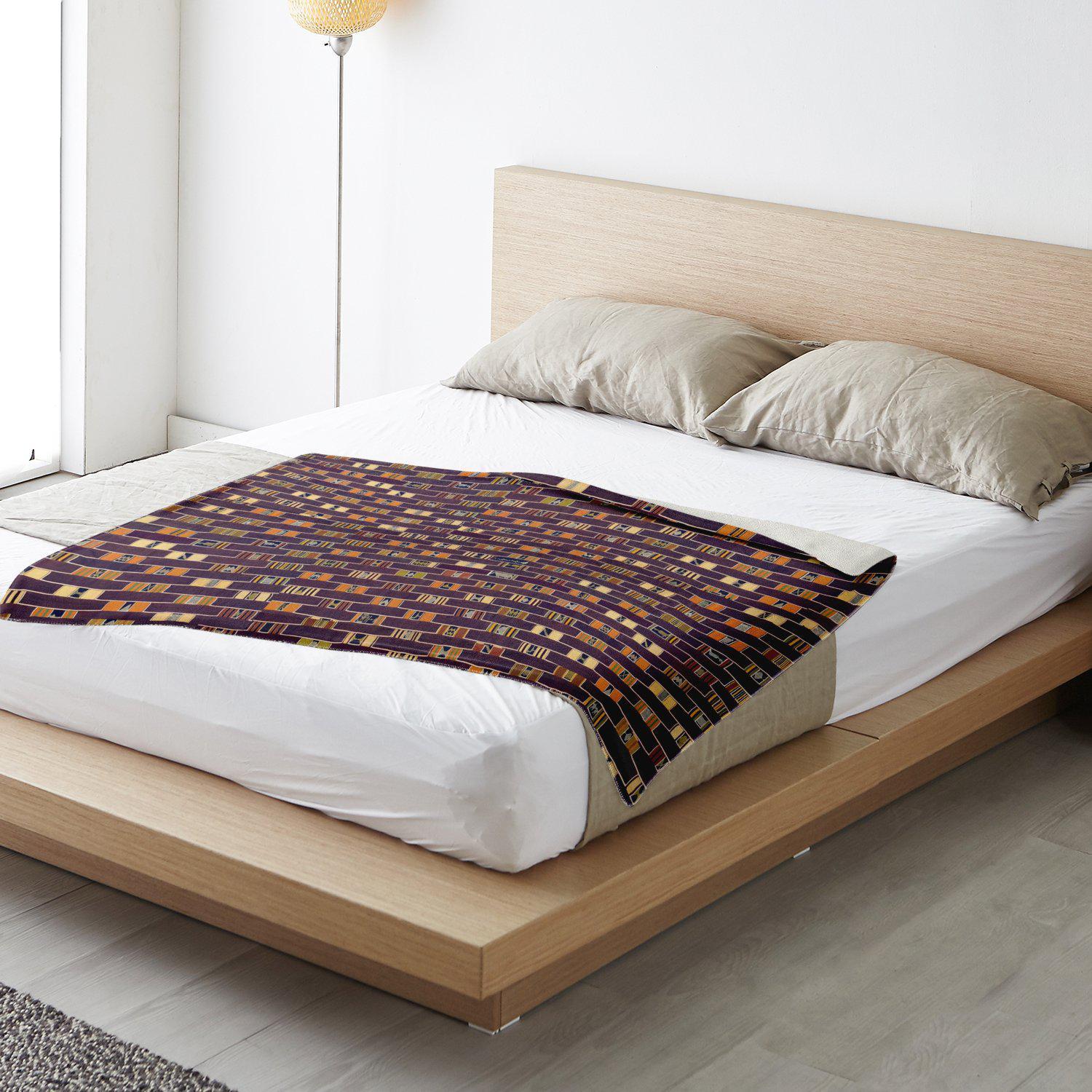 EWE CULTURE WOVEN DESIGN | Sherpa Fleece Blanket