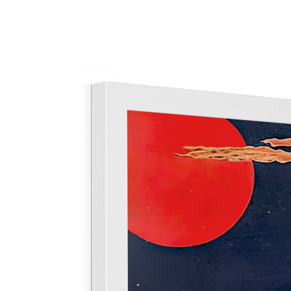 Extraterrestrial Japanese Art | UFO Space ET Aliens, 宇宙人 Japanese Surrealism, Original Vintage Fantasy Framed Art Print