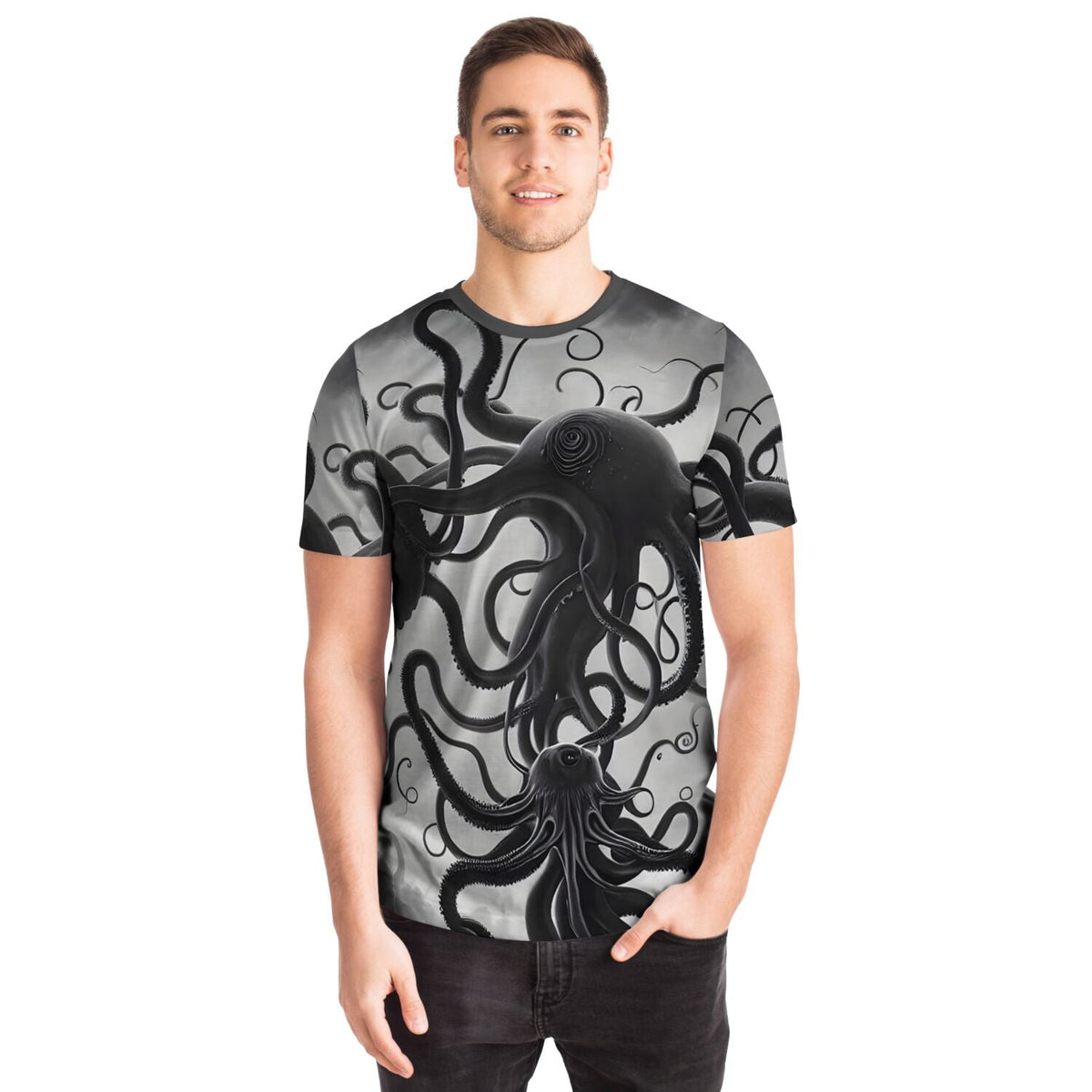 Extraterrestrial Octopus Original Art | Alien Invasion, War of the Worlds | Lovecraft Cthulhu | Surreal Art T-Shirt