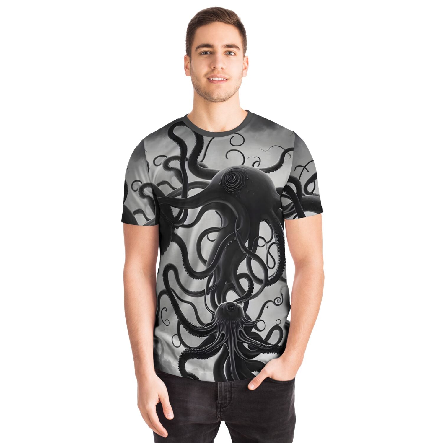 T-shirt Extraterrestrial Octopus Original Art | Alien Invasion, War of the Worlds | Lovecraft Cthulhu | Surreal Art T-Shirt