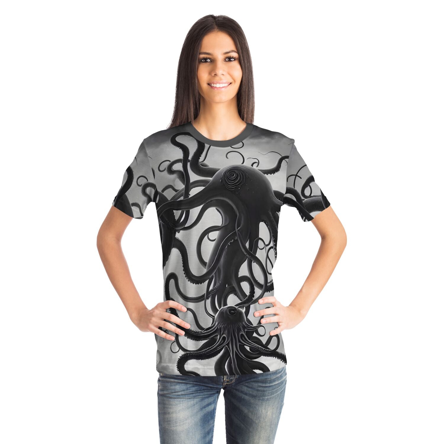 Extraterrestrial Octopus Original Art | Alien Invasion, War of the Worlds | Lovecraft Cthulhu | Surreal Art T-Shirt