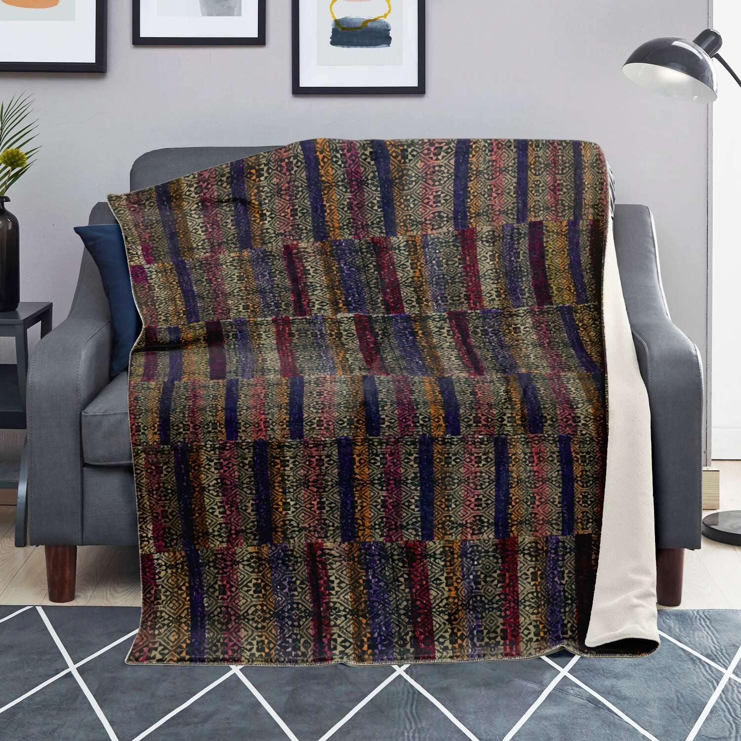 Fleece Blanket - African Maasai Culture Design (Tanzania)
