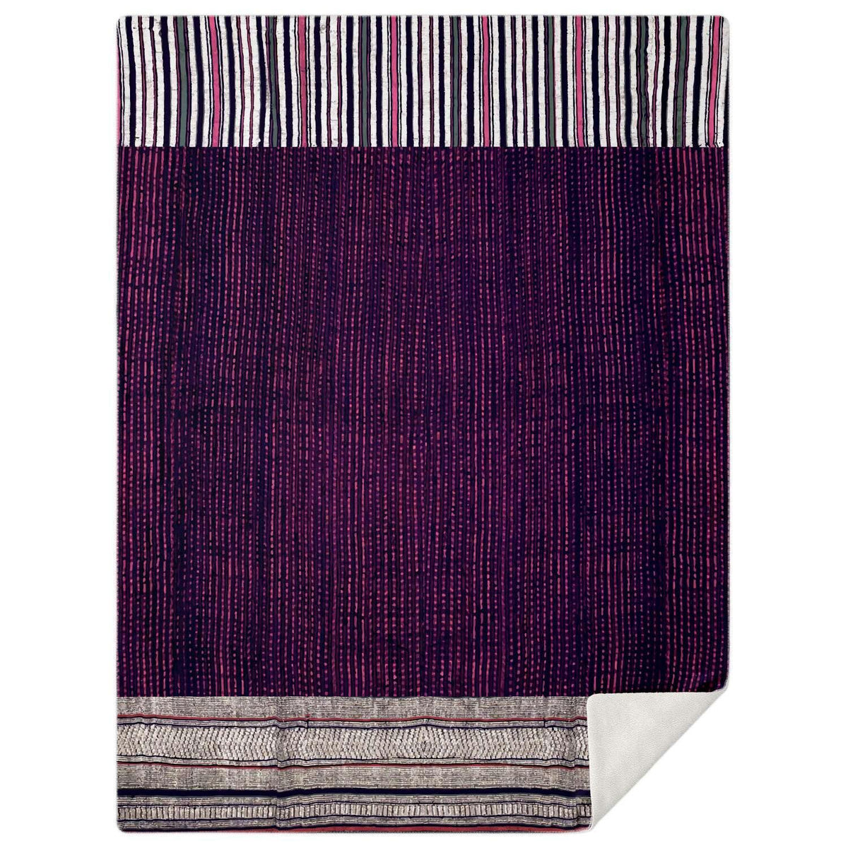 Fleece Blanket, Antique Laos Traditional Design