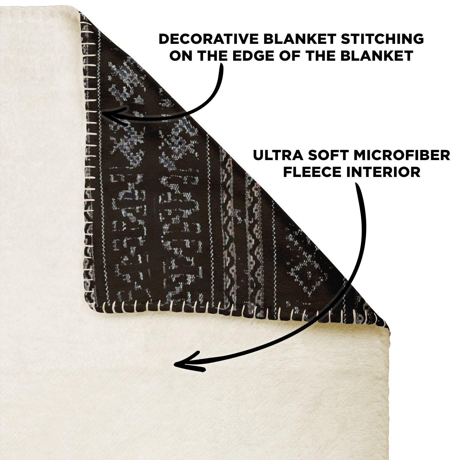 Fleece Blanket - Li Tribe Ethnic Textile Design