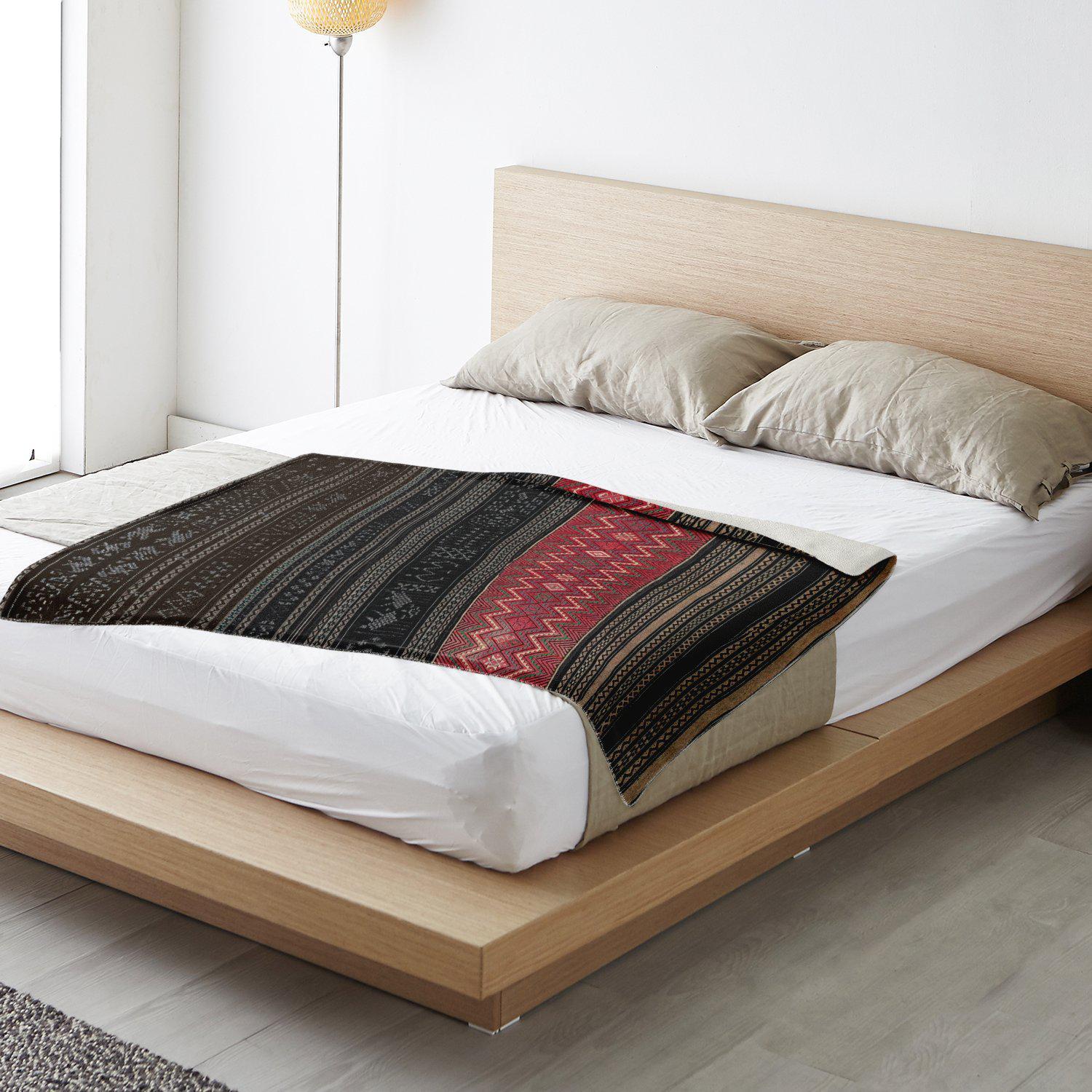 Fleece Blanket - Li Tribe Ethnic Textile Design