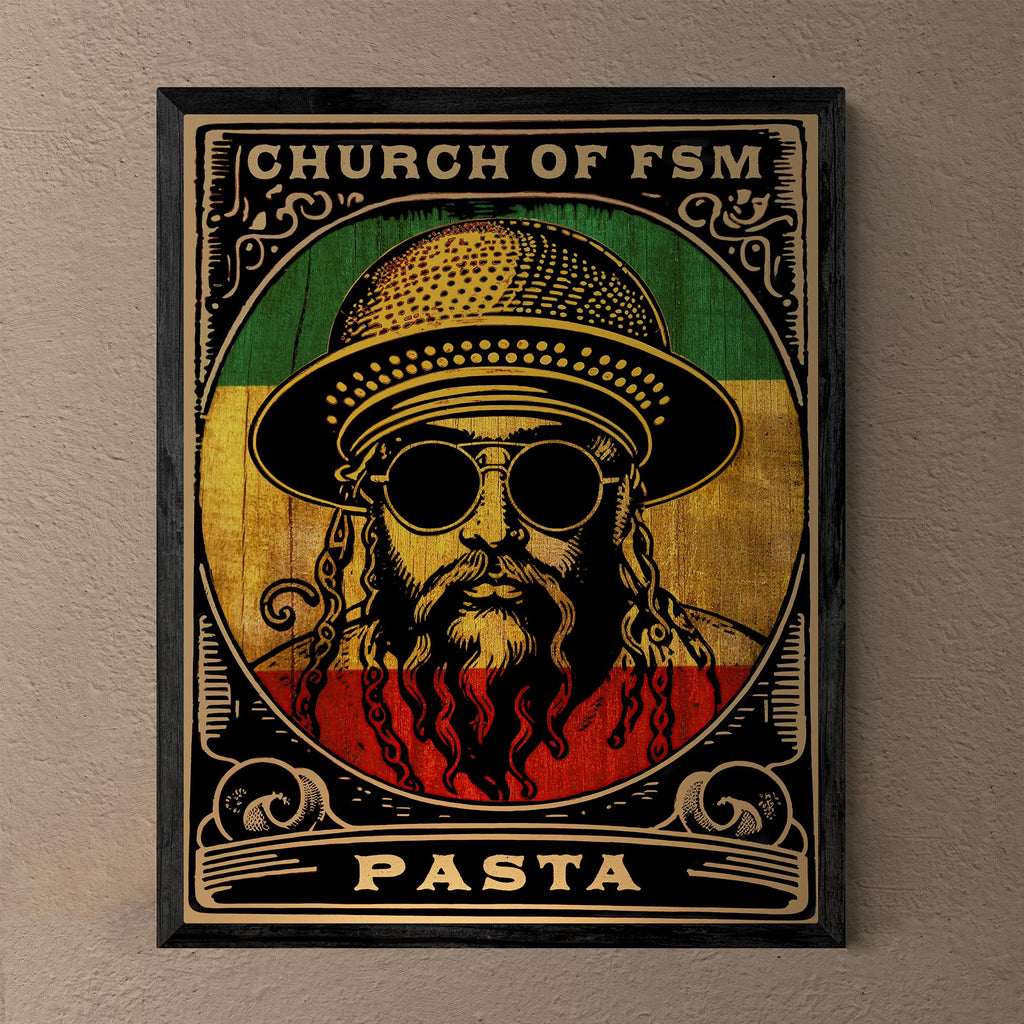 Flying Spaghetti Monster Painting Flying Spaghetti Monster Last Supper