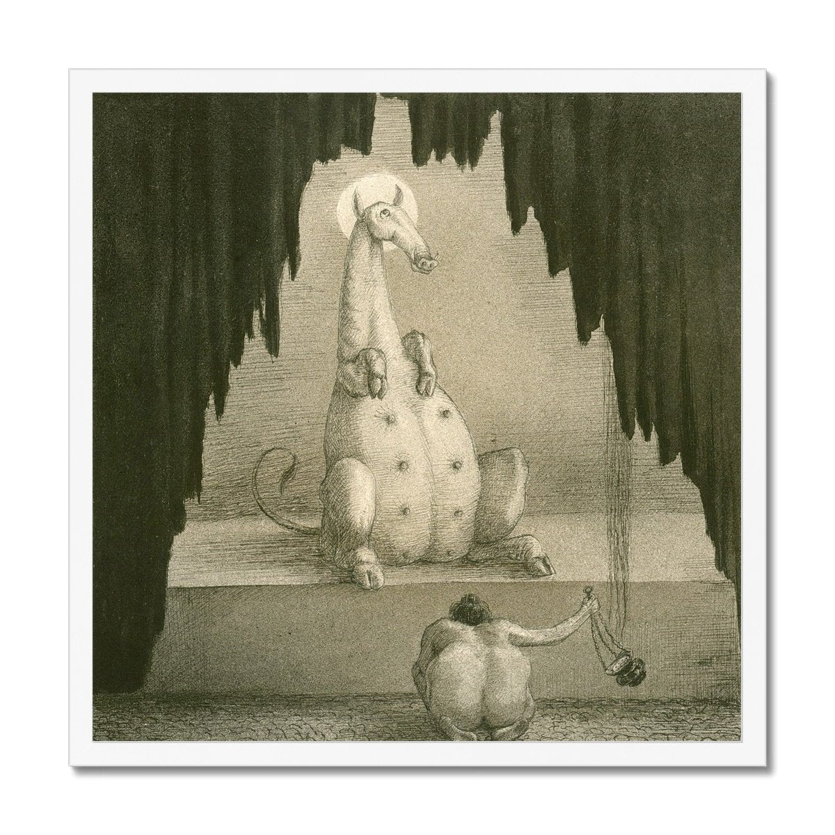 Framed Alfred Kubin Adoration Symbolist Antique Surrealism Gothic Fantasy Occult Framed Art Print