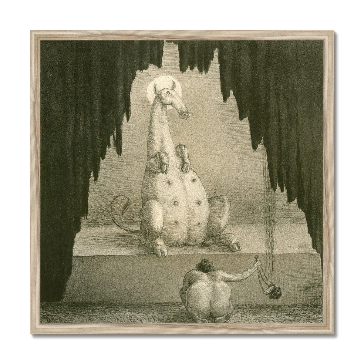 Framed Alfred Kubin Adoration Symbolist Antique Surrealism Gothic Fantasy Occult Framed Art Print