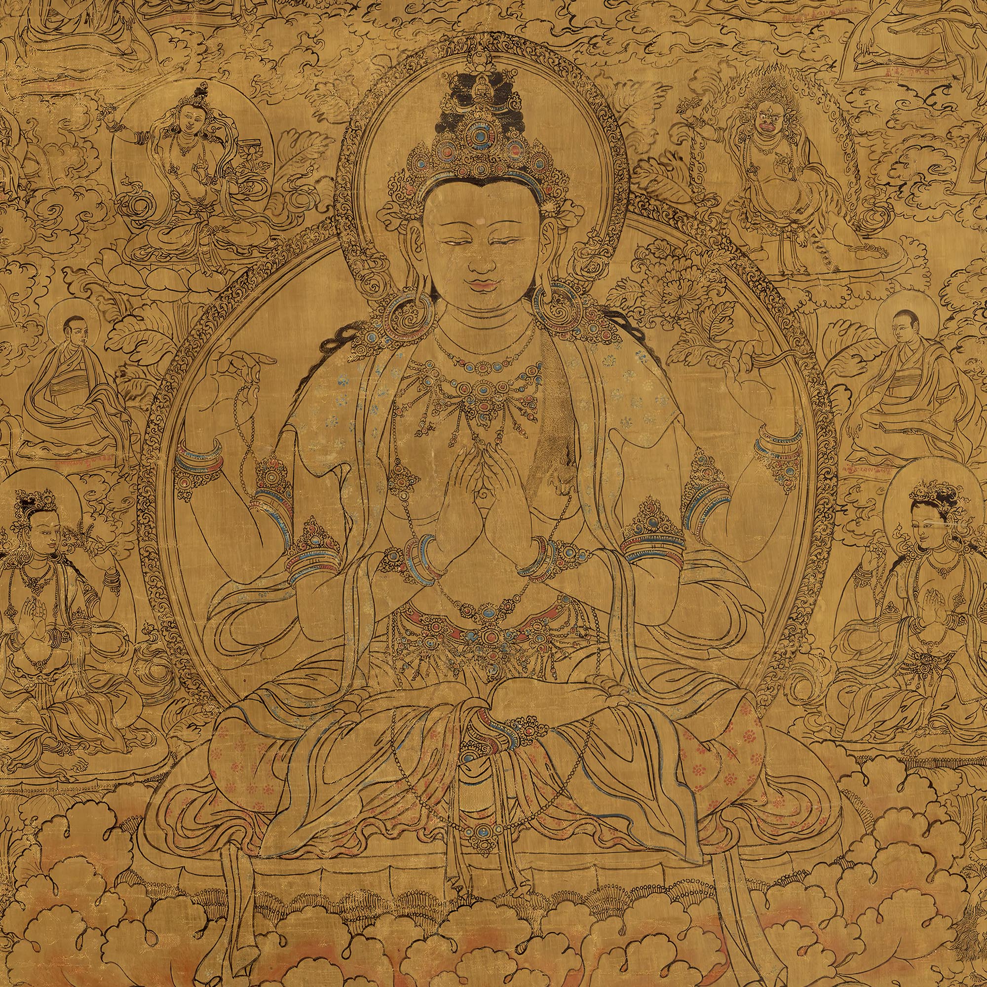 Fine art 6"x8" / Black Frame Framed Avalokiteshvara Buddha of Compassion | Guan Yin, Kuan Yin Bodhisattva | Meditation Mindfulness Yoga Framed Art Print