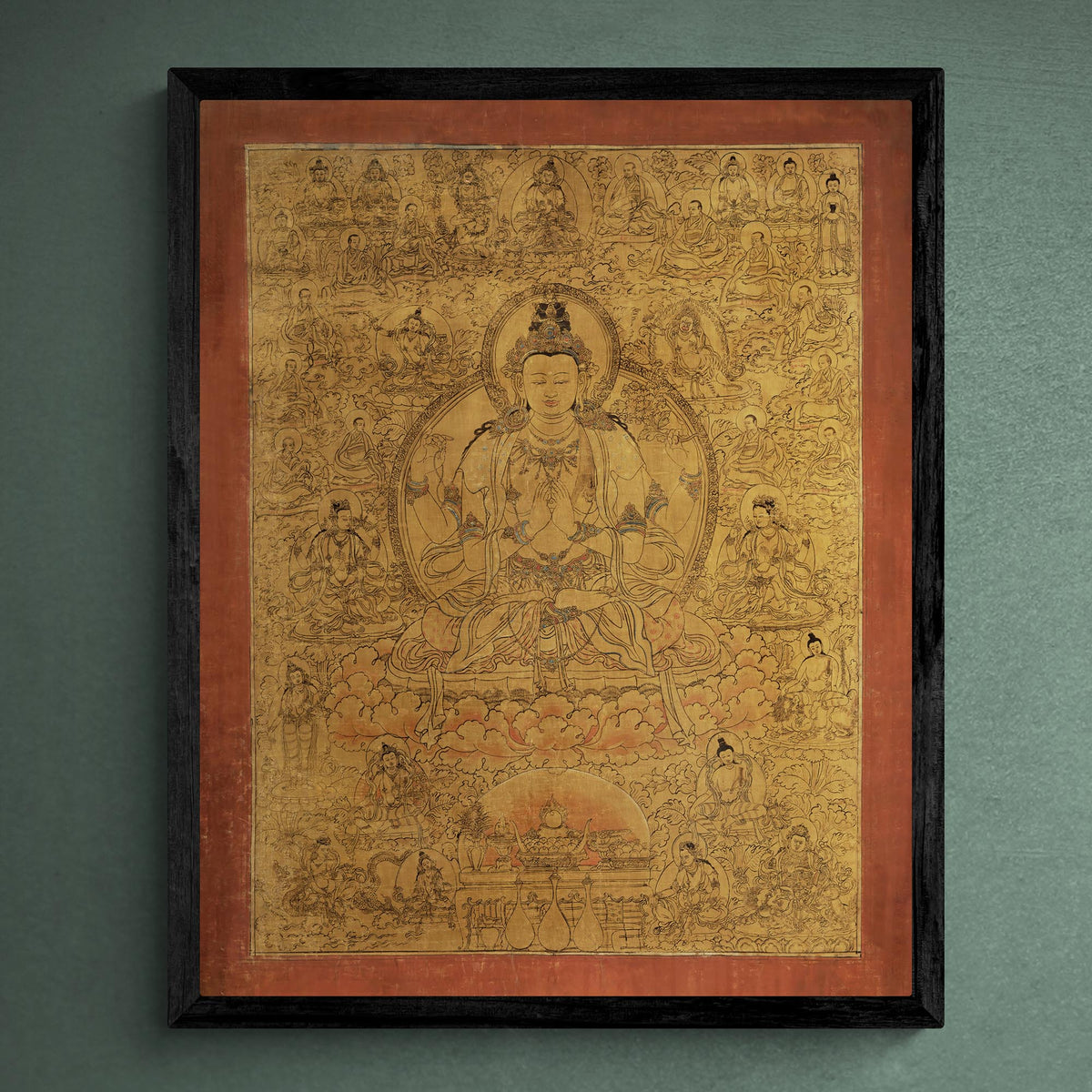 Fine art 6&quot;x8&quot; / Black Frame Framed Avalokiteshvara Buddha of Compassion | Guan Yin, Kuan Yin Bodhisattva | Meditation Mindfulness Yoga Framed Art Print