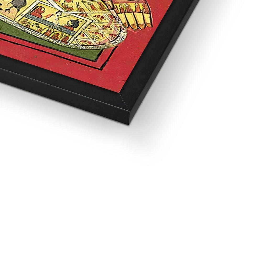 Framed Chakra Illustration, Kundalini Yoga Diagram, Indo-Tibetan Nadi and Kundalina Yoga Energy Framed Print