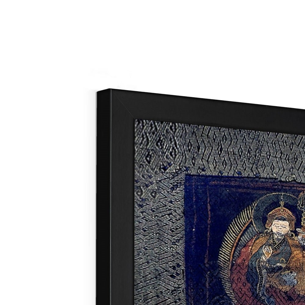 Framed Guru Dragpur or Vajrakila Wrathful Padmasambhava, Yantra Mandala, Tibetan Thangka Dharma Protector Vintage Buddhist Framed Art Print