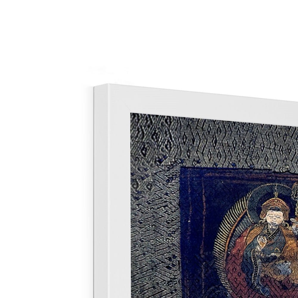 Framed Guru Dragpur or Vajrakila Wrathful Padmasambhava, Yantra Mandala, Tibetan Thangka Dharma Protector Vintage Buddhist Framed Art Print