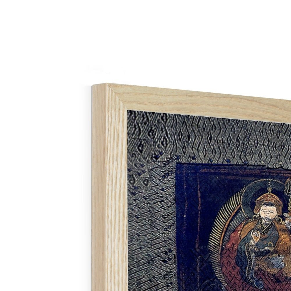 Framed Guru Dragpur or Vajrakila Wrathful Padmasambhava, Yantra Mandala, Tibetan Thangka Dharma Protector Vintage Buddhist Framed Art Print