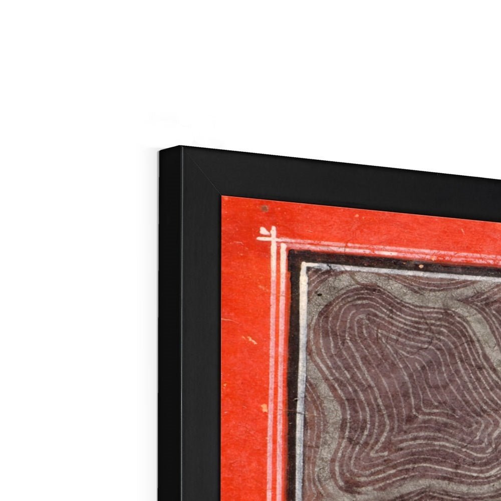 Framed Krishna and Markandeya in the Cosmic Ocean | Vishnu Divine Devotional Indian Hindu Framed Art Print