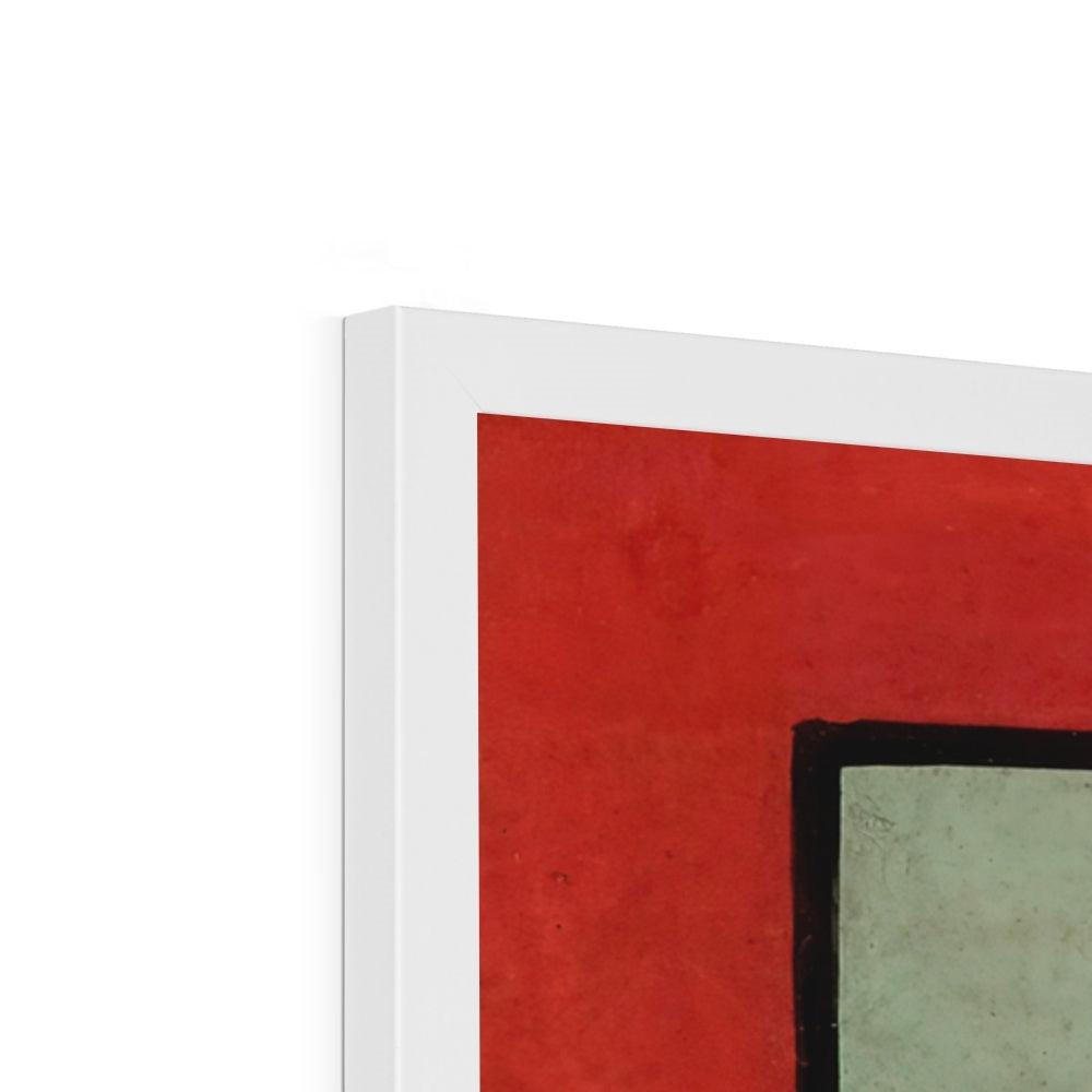 Framed Krishna Riding Garuda | Hindu Indian Mythology | Upanishads, Vedas (Hanuman, Shiva, Lord Vishnu, Kali) Vintage Devotional Framed Art Print