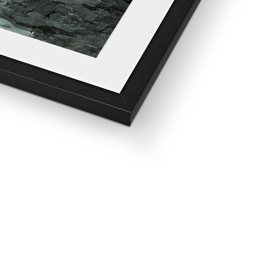 Framed, Matted Destruction of Leviathan | Gustave Dore Occult Satan Dragon Serpent Decor | Vintage Lucifer Framed, Matted Fine Art Print