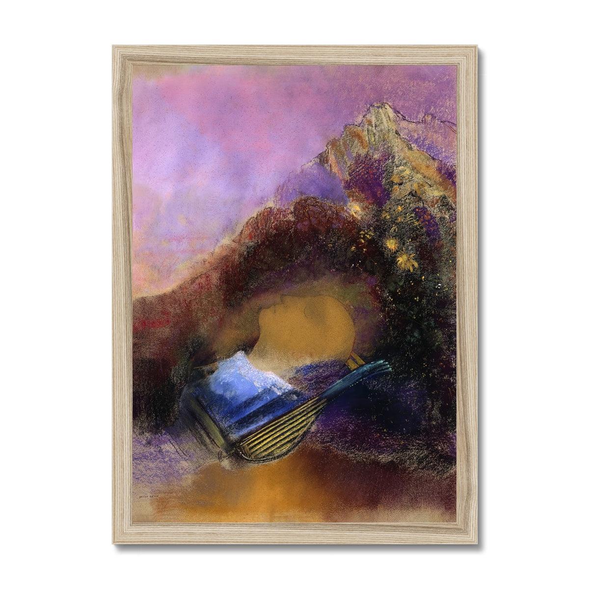 Fine art A3 Portrait / Natural Frame Purple Redon Framed Print