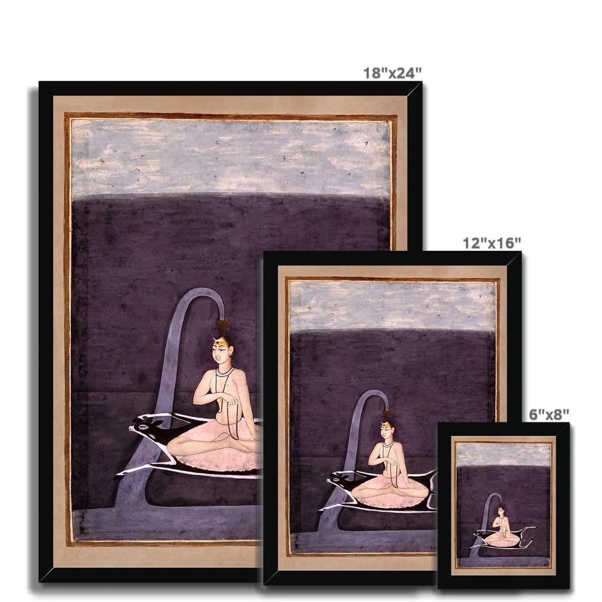 Fine art Shiva Seated on Deerskin Framed Print