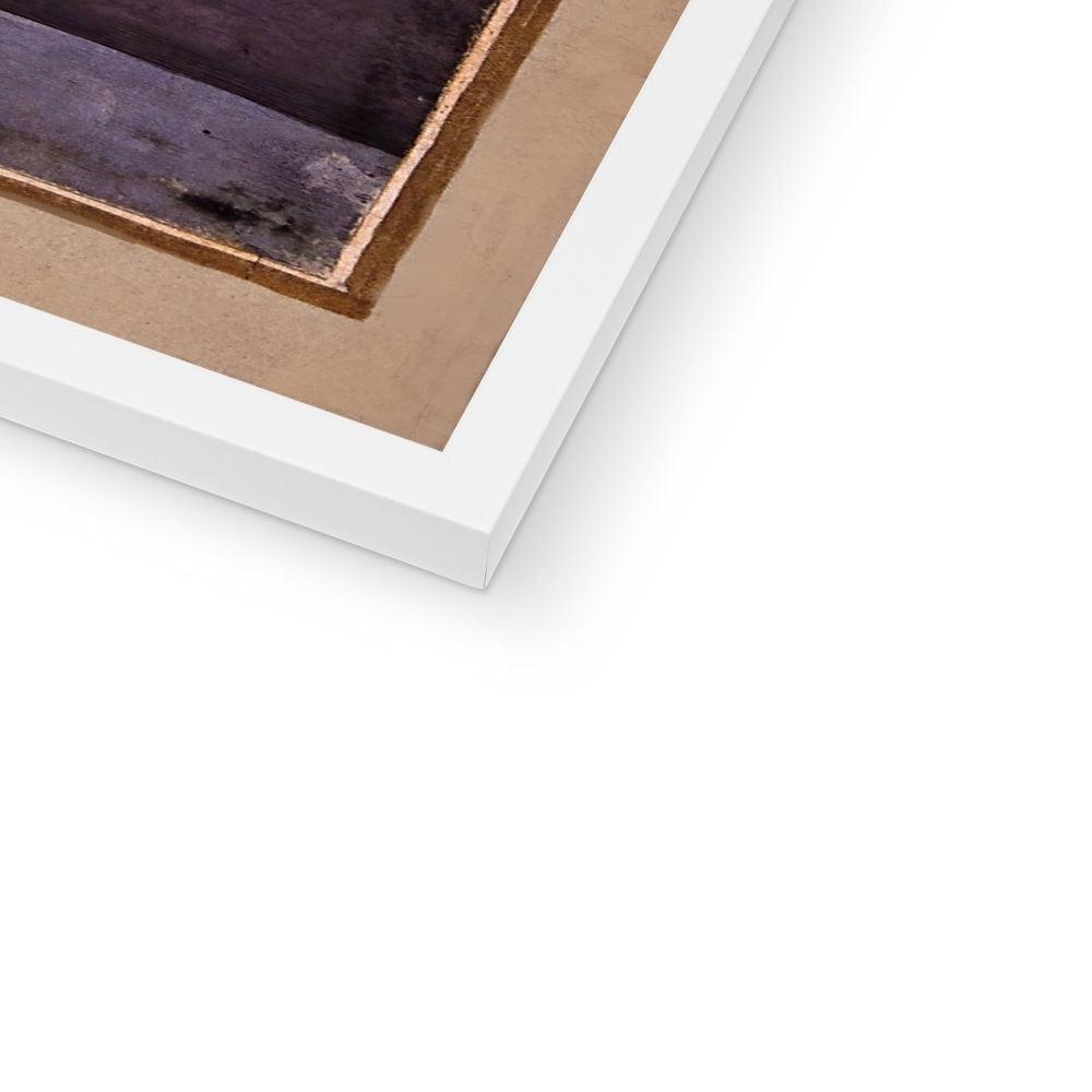 Framed Shiva Seated on a Deer Skin | Hindu Yoga God Meditation | Boho Ethnic Framed Art Print