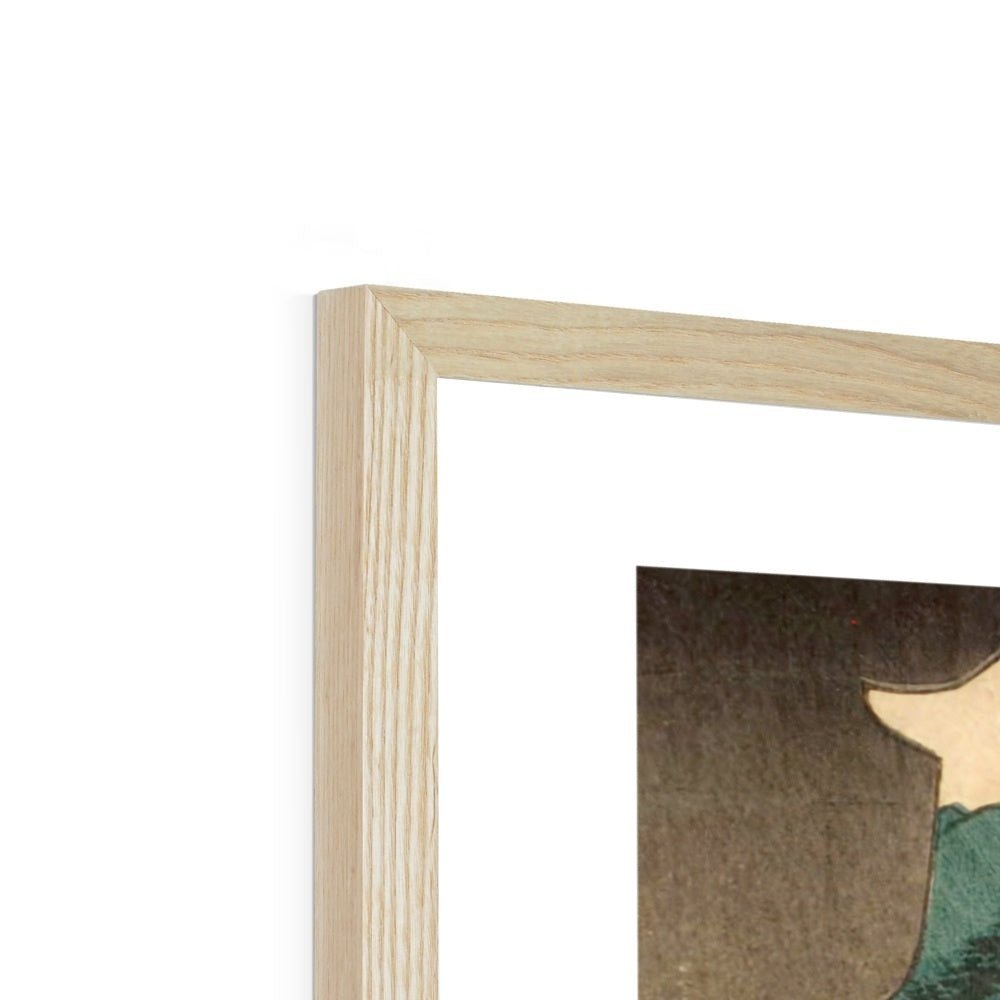 Framed Utagawa Kuniyoshi: Tiger Lion Japanese Ukiyo-e Vintage Edo Woodblock Yokai Mythology Cat Framed Art Print