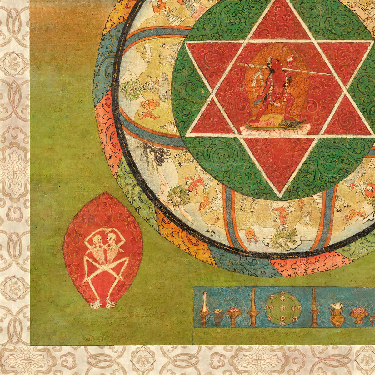 Framed Vajroayogni Shakti | Yantra of Desire Buddhist Sacred Sexuality Goddess | Hindu Yoga Vedic Indian Mythology Framed Art Print