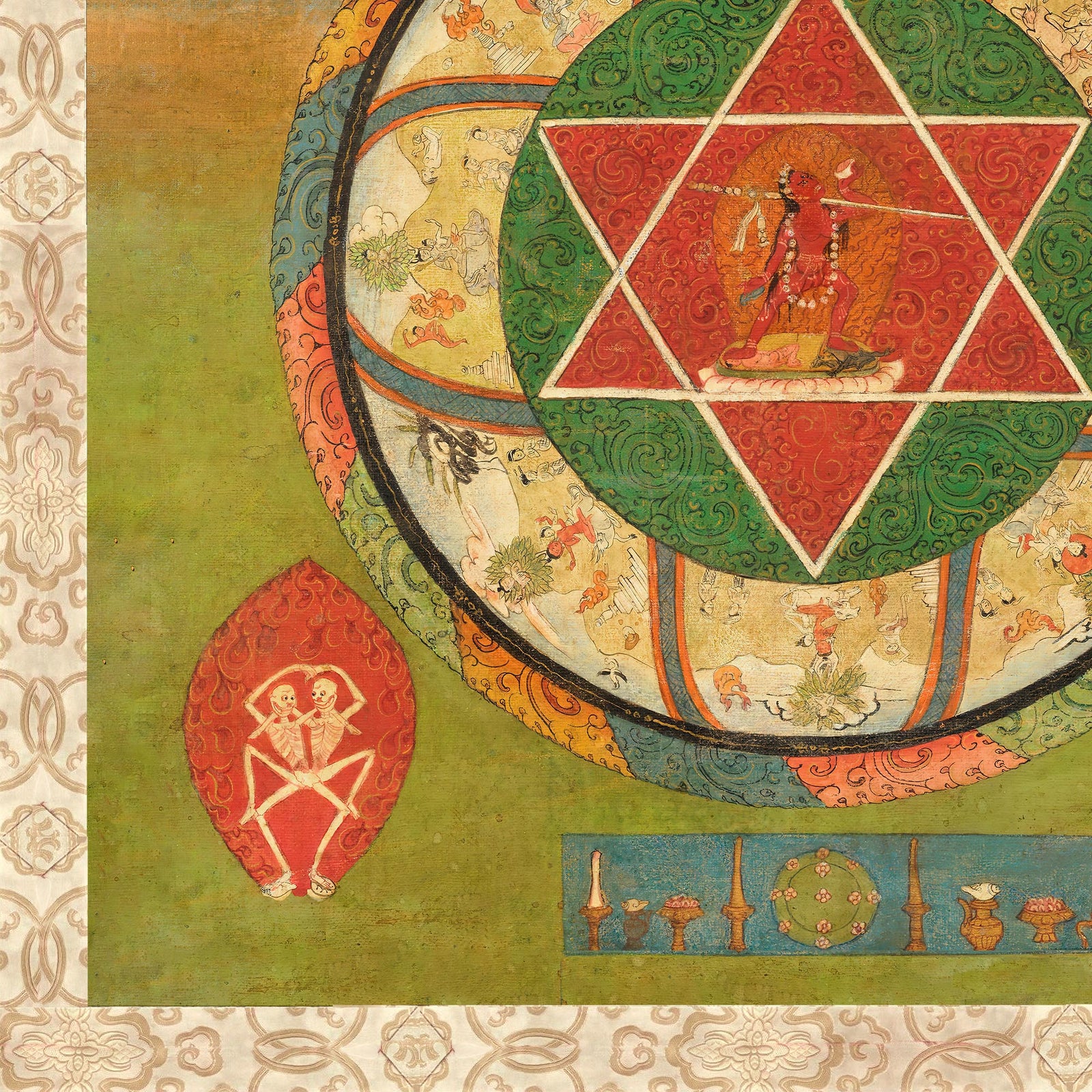 Framed Vajroayogni Shakti | Yantra of Desire Buddhist Sacred Sexuality Goddess | Hindu Yoga Vedic Indian Mythology Framed Art Print