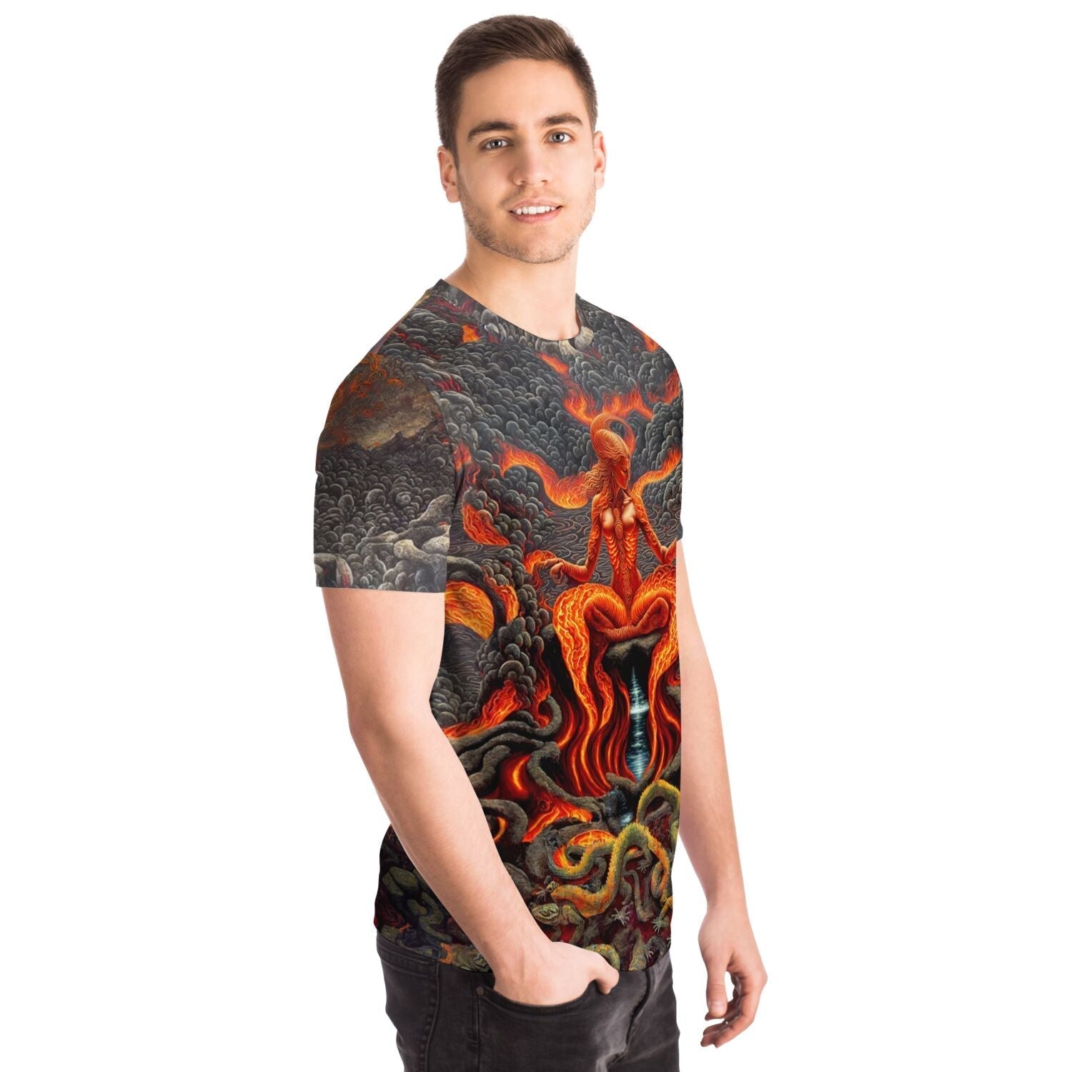 Gaia: Elemental Goddess of Earth, Wind, Fire, Water | Mother Earth, Born out of Chaos | Empowered Woman, James Lovelock Graphic Art T-Shirt