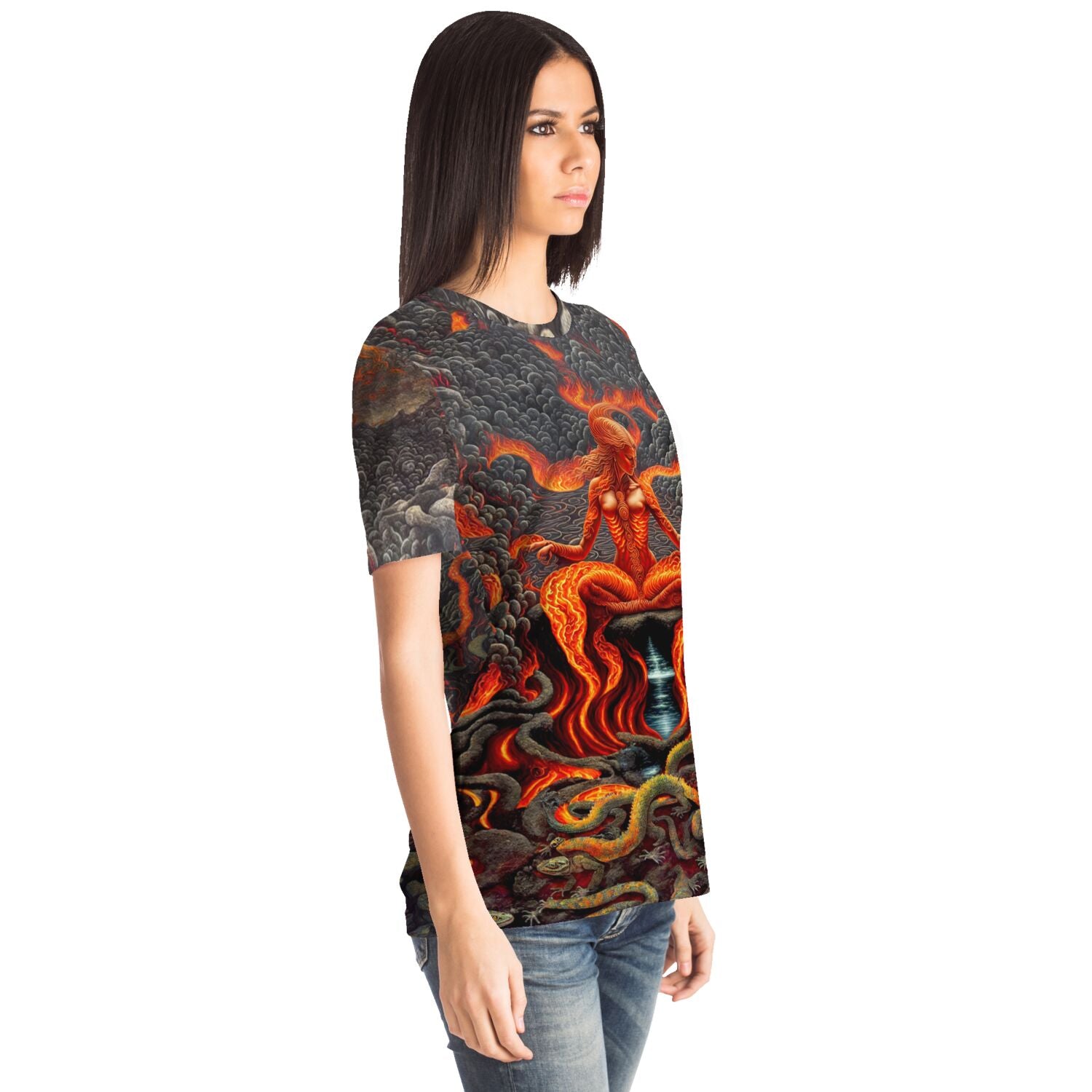 T-shirt Gaia: Elemental Goddess of Earth, Wind, Fire, Water | Mother Earth, Born out of Chaos | Empowered Woman, James Lovelock Graphic Art T-Shirt