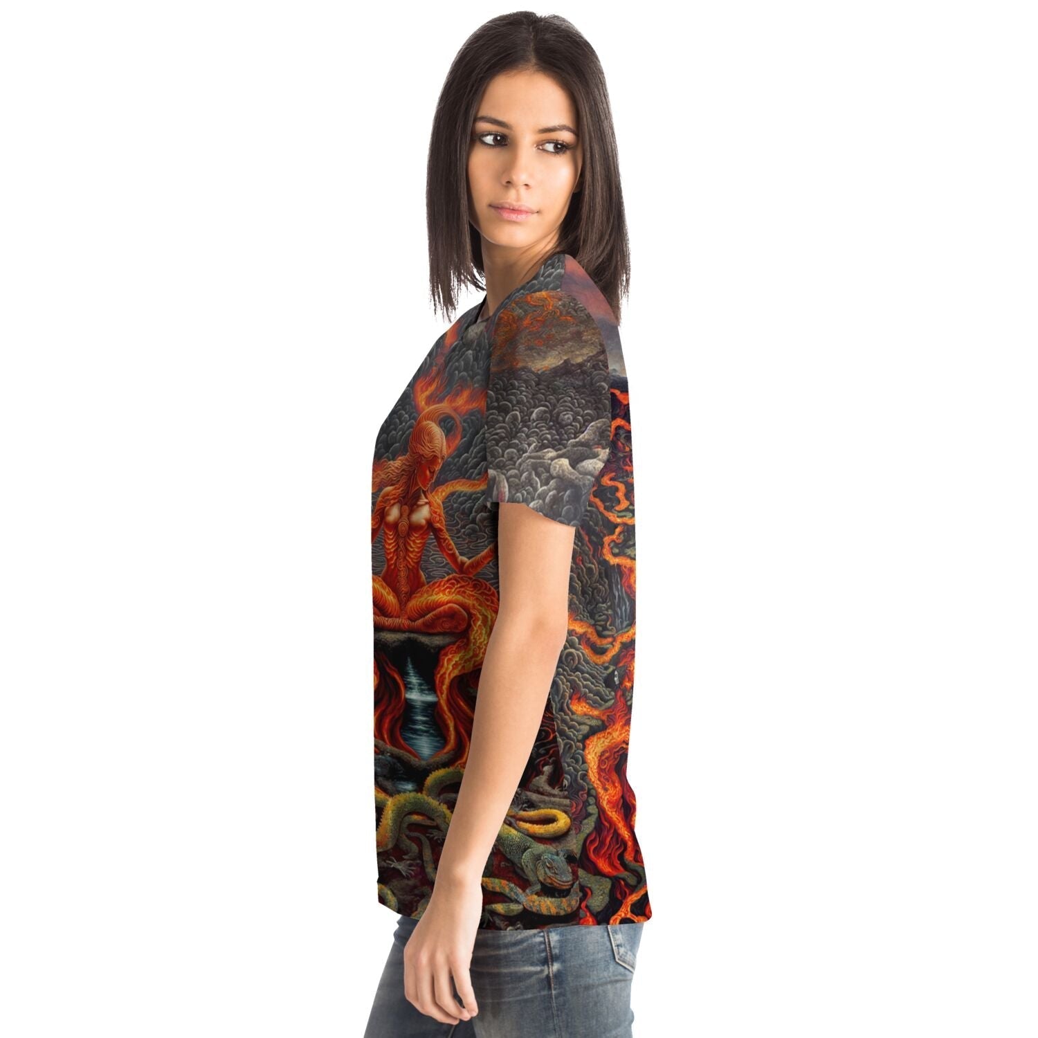 Gaia: Elemental Goddess of Earth, Wind, Fire, Water | Mother Earth, Born out of Chaos | Empowered Woman, James Lovelock Graphic Art T-Shirt