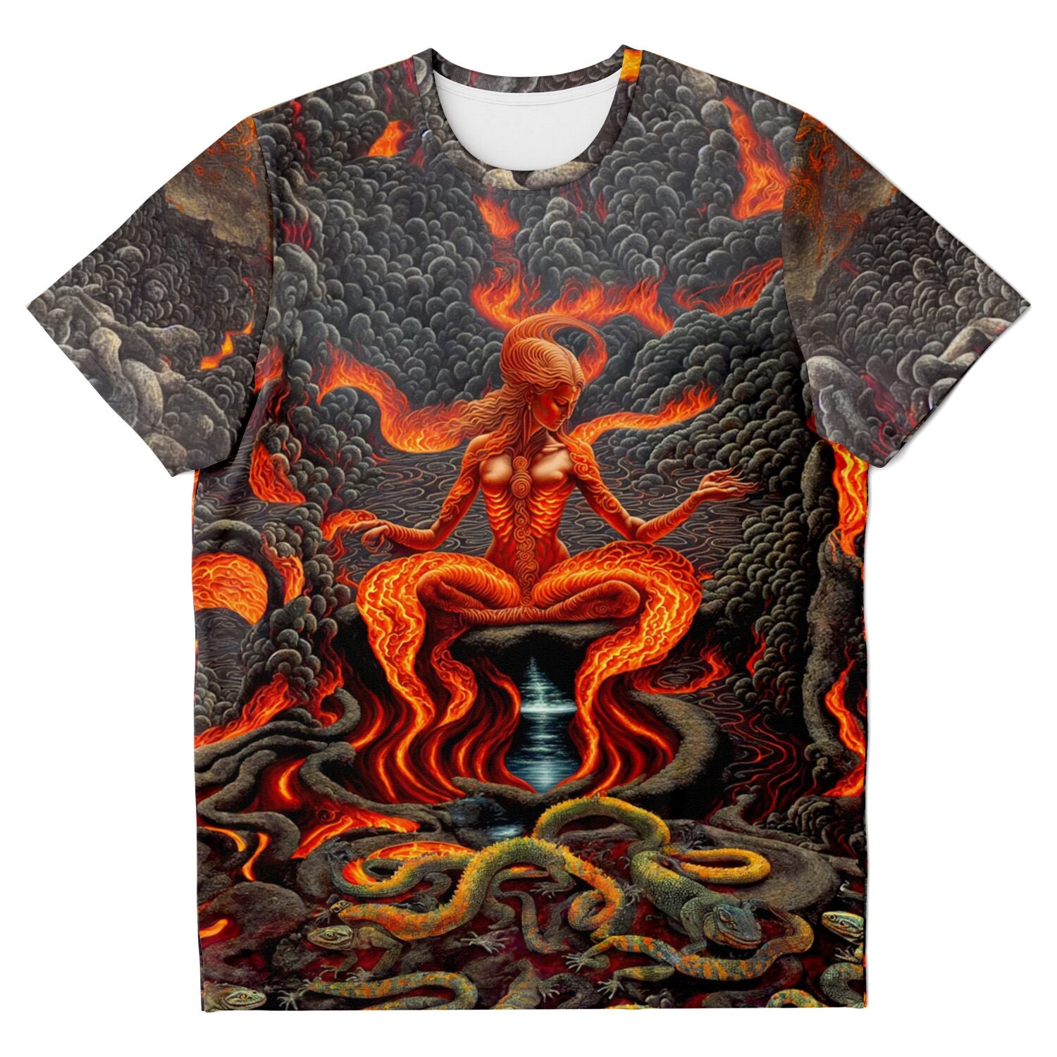 Gaia: Elemental Goddess of Earth, Wind, Fire, Water | Mother Earth, Born out of Chaos | Empowered Woman, James Lovelock Graphic Art T-Shirt