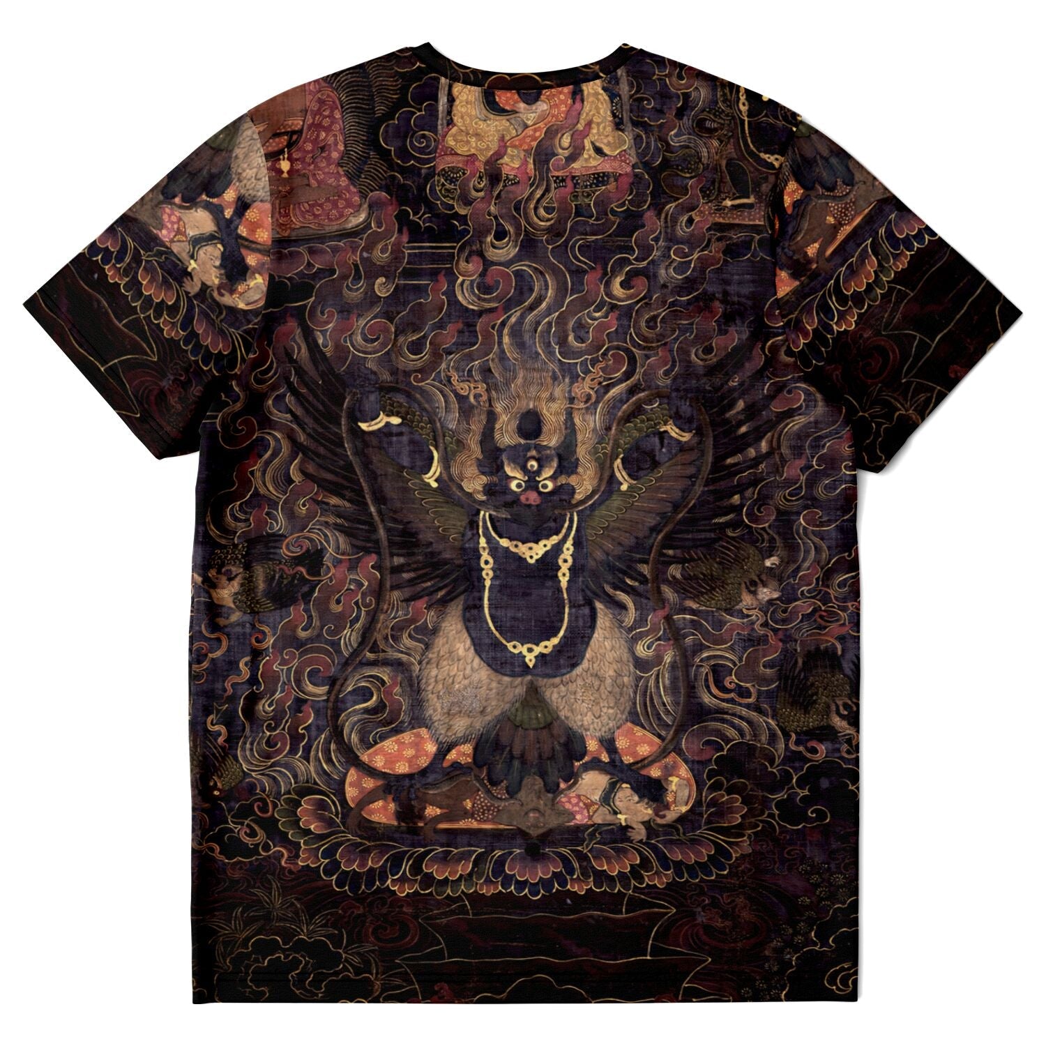 T-shirt Garuda Sacred Tibetan Dharma Protector, Buddhist Deity, Vishnu Hindu Graphic Art Tee T-Shirt