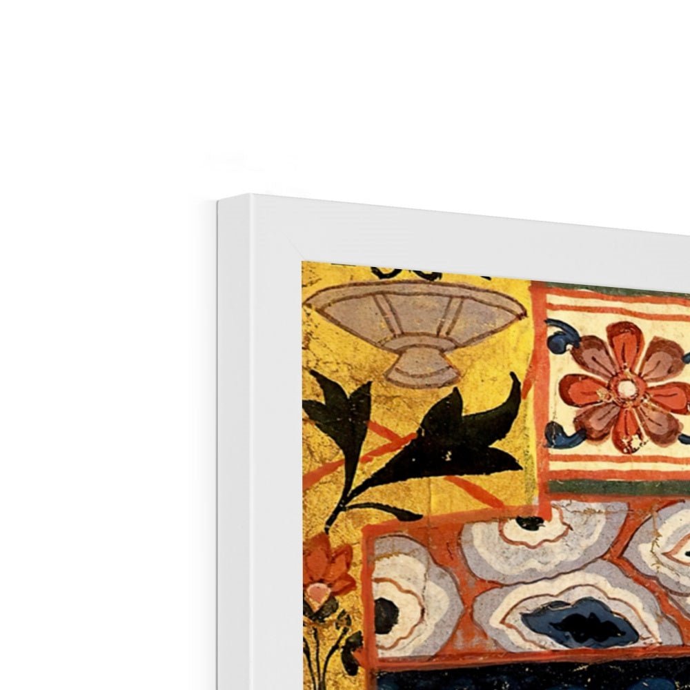 Gazi Pir Crocodile Scroll Ancient Indian Art | Islamic Art, Muslim Art | Antique Sufi Rumi Alligator Vintage Mystic Framed Art Print