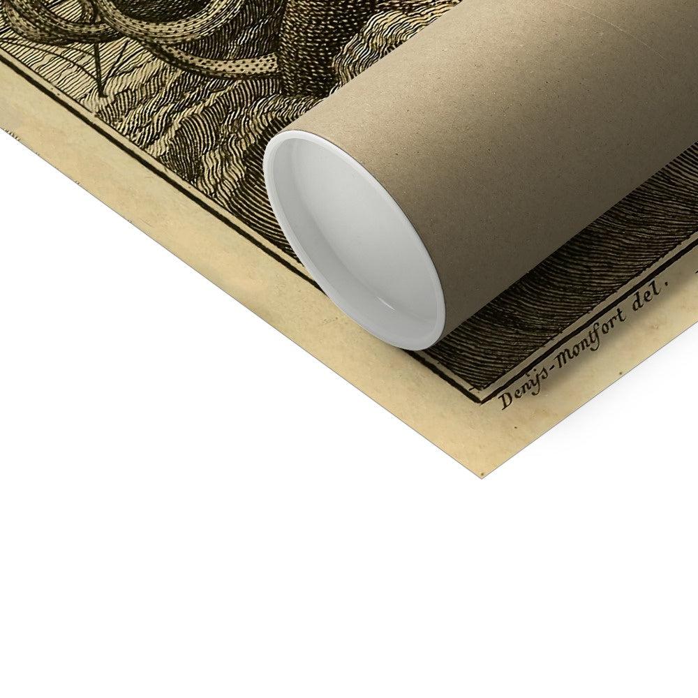 Giant Squid Octopus Print, Kraken Sea Monster, Man Cave, Nautical Decor Vintage Fine Art Print