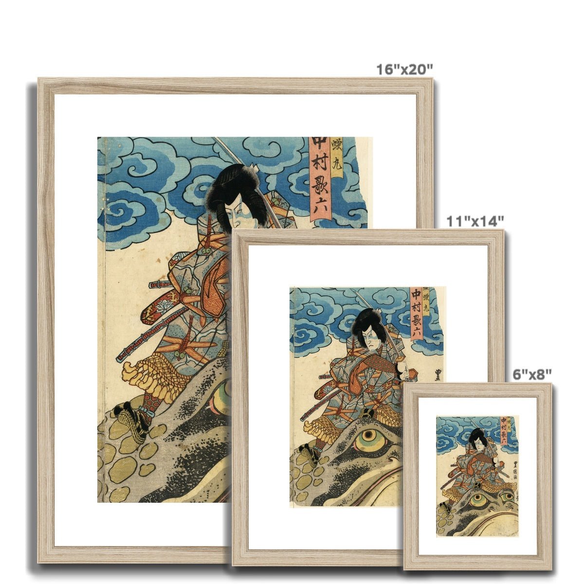 Giant Toad Ukiyoe Japanese Edo-Period Framed Print