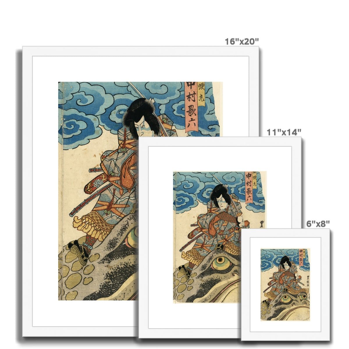 Framed Print Giant Toad Ukiyoe Japanese Edo-Period Framed Print