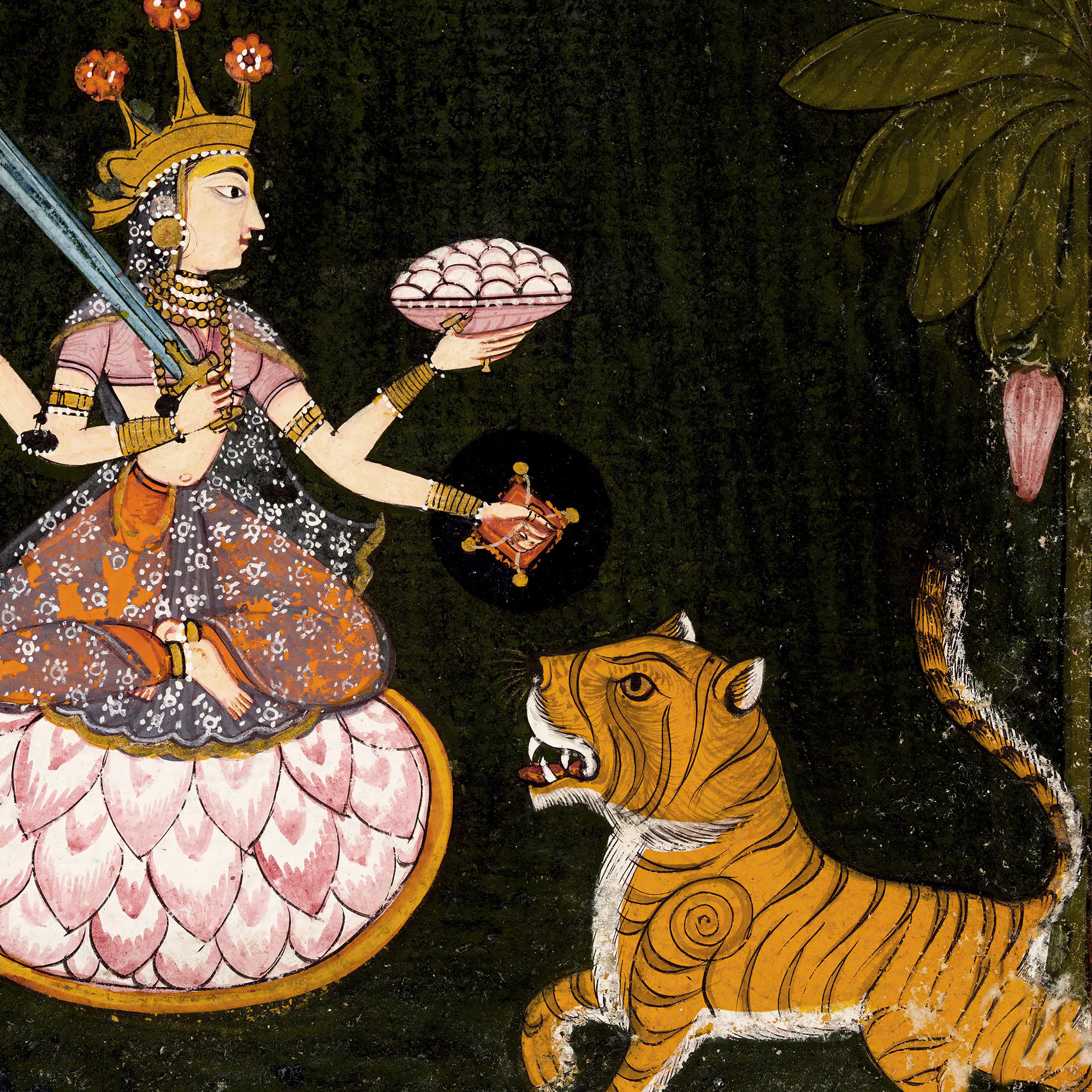 Fine art Goddess Mangala | Hindu Deity of Wealth and Prosperity | Divine Feminine Art | Vintage Indian Fine Art Print