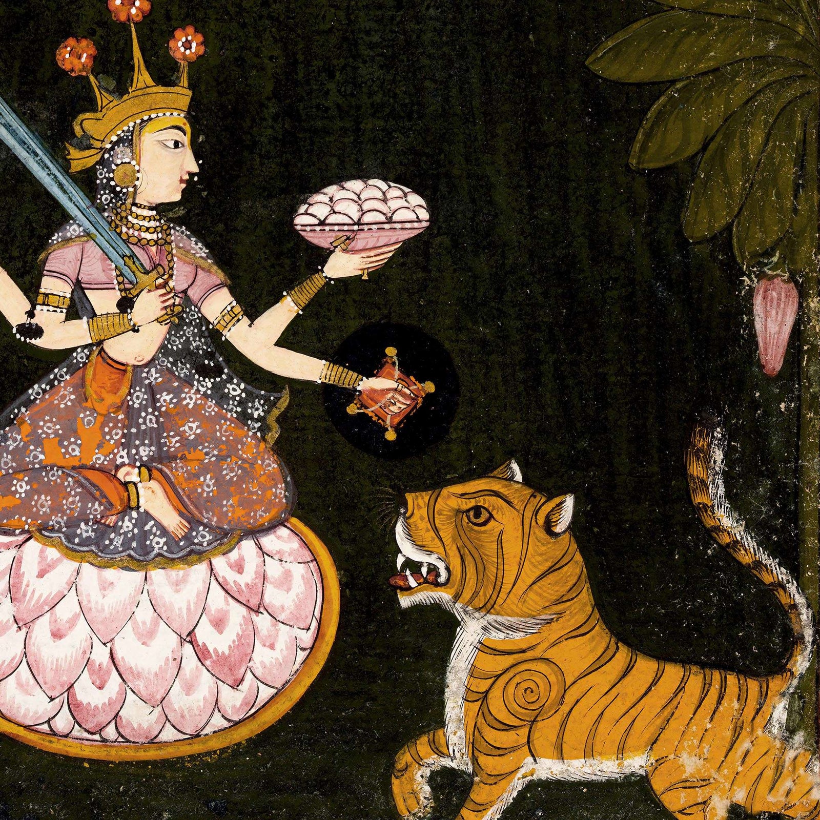 Goddess Mangala | Hindu Deity of Wealth and Prosperity | Divine Feminine Art | Vintage Indian Fine Art Print