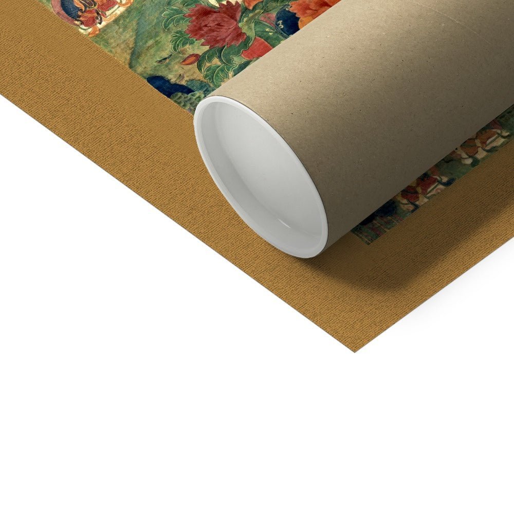 Green Tara (Khadiravani) Tibetan Thangka | Buddhist Meditation | Sacred Mythology| Feminist Dharma Deity | Compassion Vintage Fine Art Print