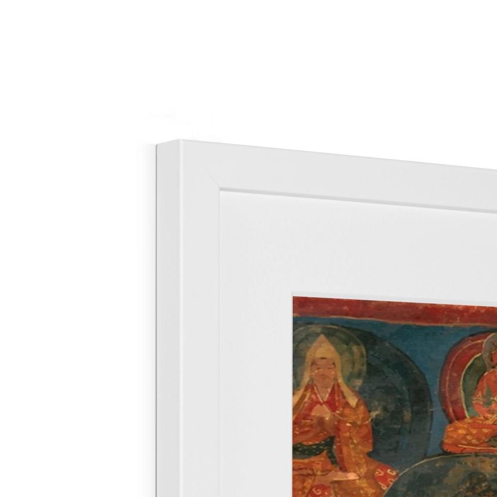 Green Tara White Tara Tibetan Buddhist Thangka Tantra Hindu Vedic Antique Nepal Vintage Yantra Mandala Framed Art Print