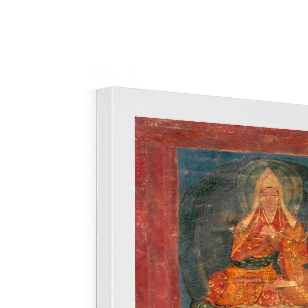 Green Tara White Tara Tibetan Buddhist Thangka Tantra Hindu Vedic Antique Vintage Yantra Mandala Framed Art Print