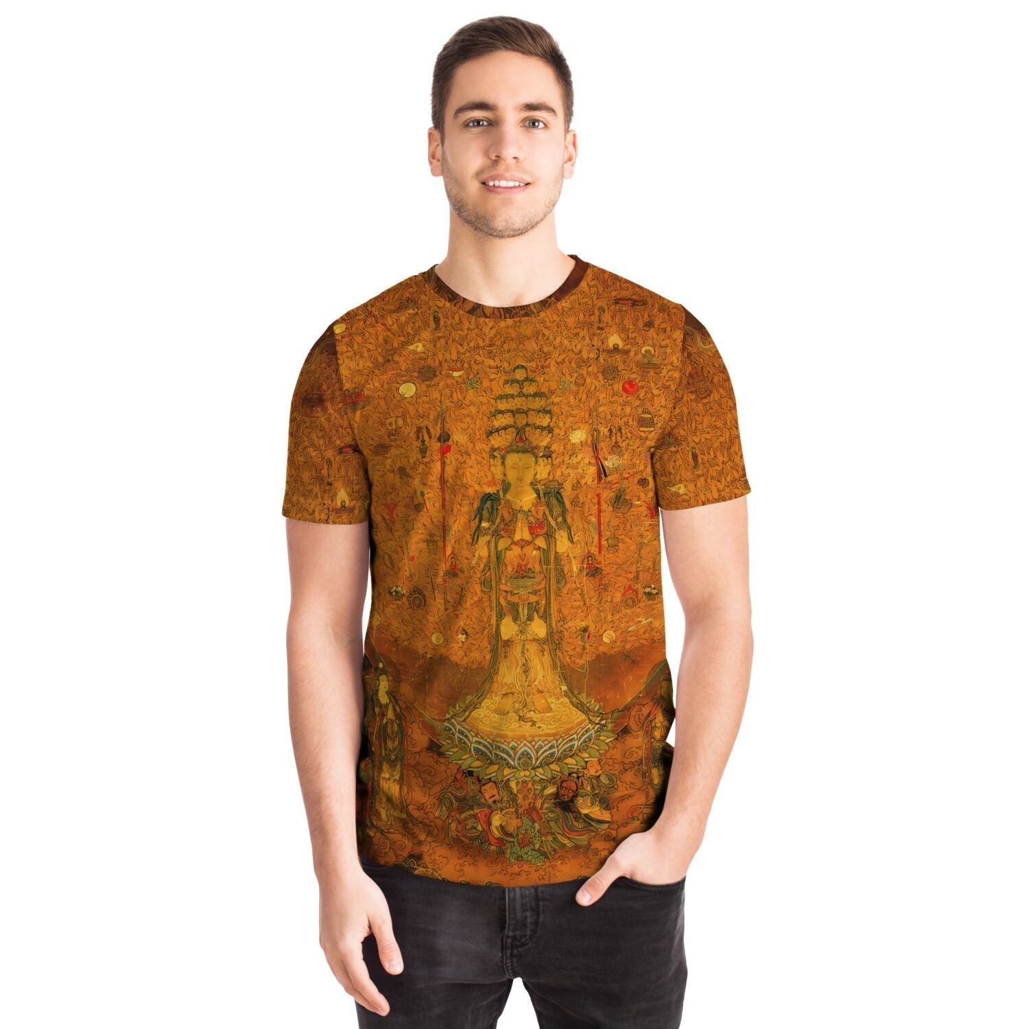 T-shirt Guan Yin of a Thousand Arms and Eyes | Avalokiteshvara, Kannon | Buddhist Deity Graphic Art T-Shirt