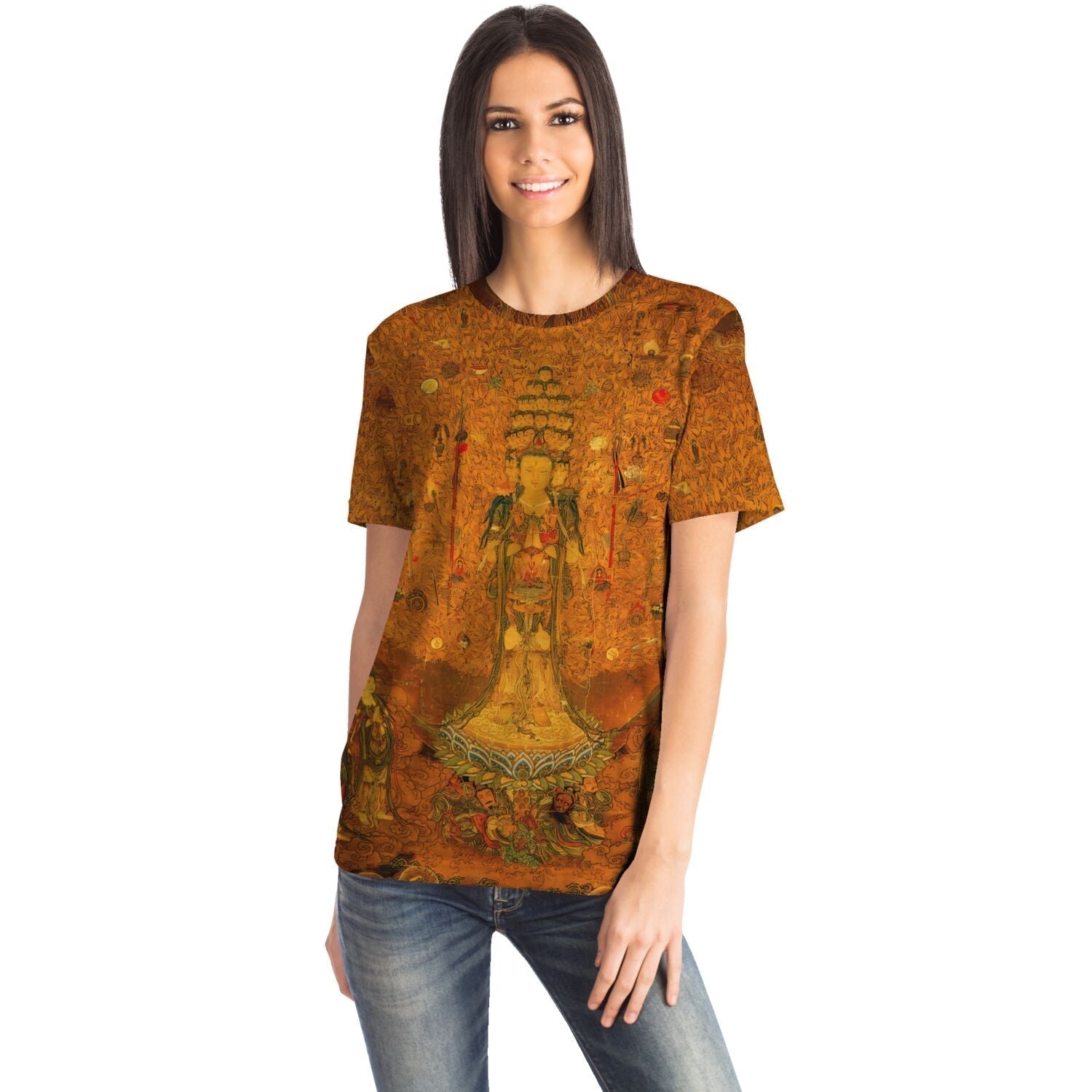 T-shirt Guan Yin of a Thousand Arms and Eyes | Avalokiteshvara, Kannon | Buddhist Deity Graphic Art T-Shirt