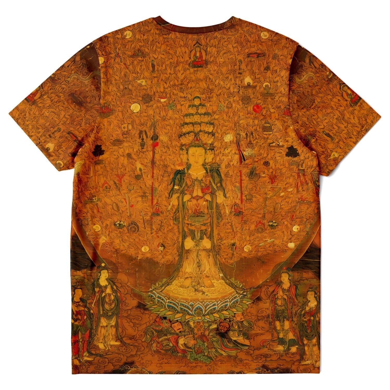 Guan Yin of a Thousand Arms and Eyes | Avalokiteshvara, Kannon | Buddhist Deity | Meditation Tee | Yoga Shirt | Graphic Art T-Shirt