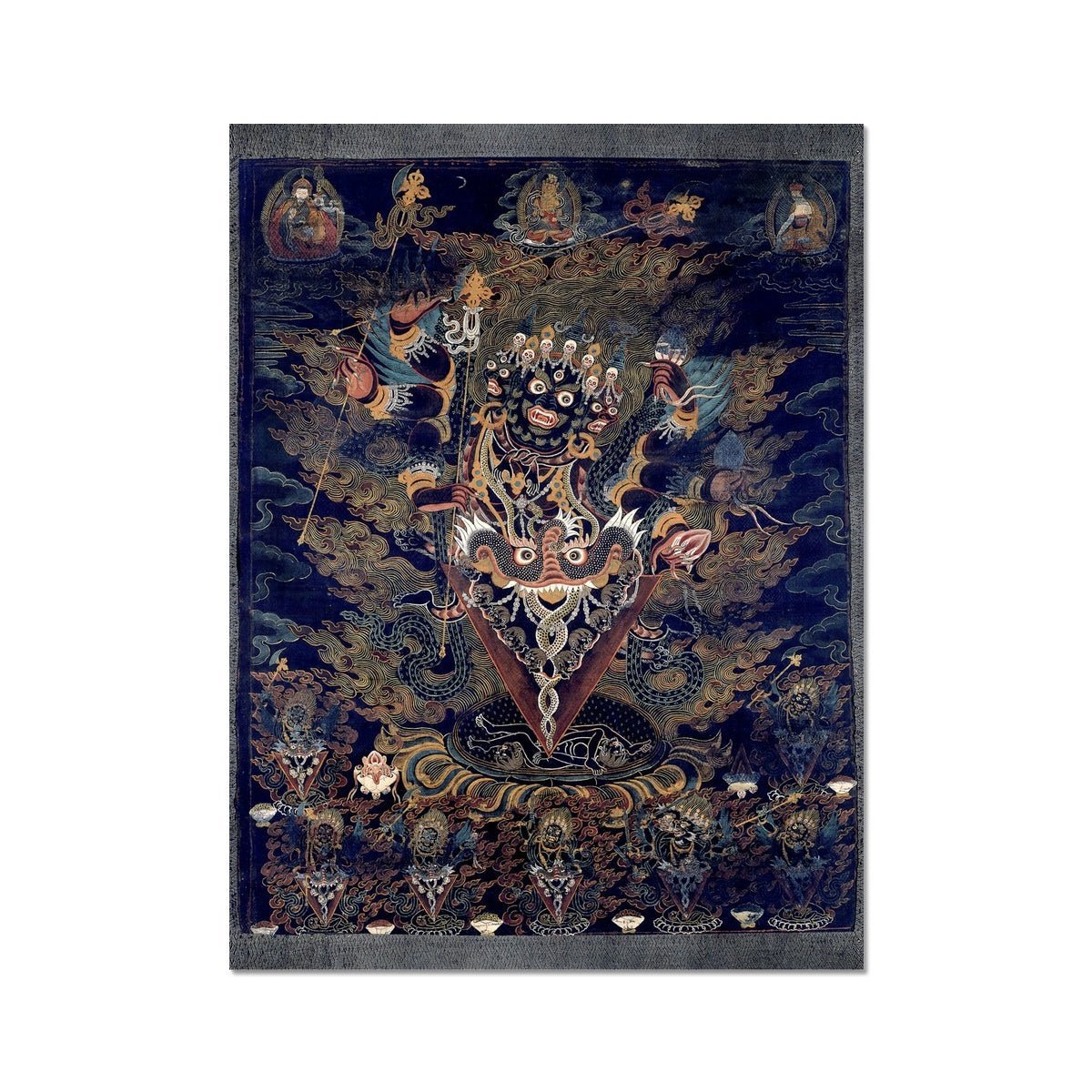 giclee Guru Dragpur or Vajrakila Wrathful Padmasambhava, Bliss Mandala, Tibetan Thangka Dharma Protector Vintage Buddhist Antique Fine Art Print