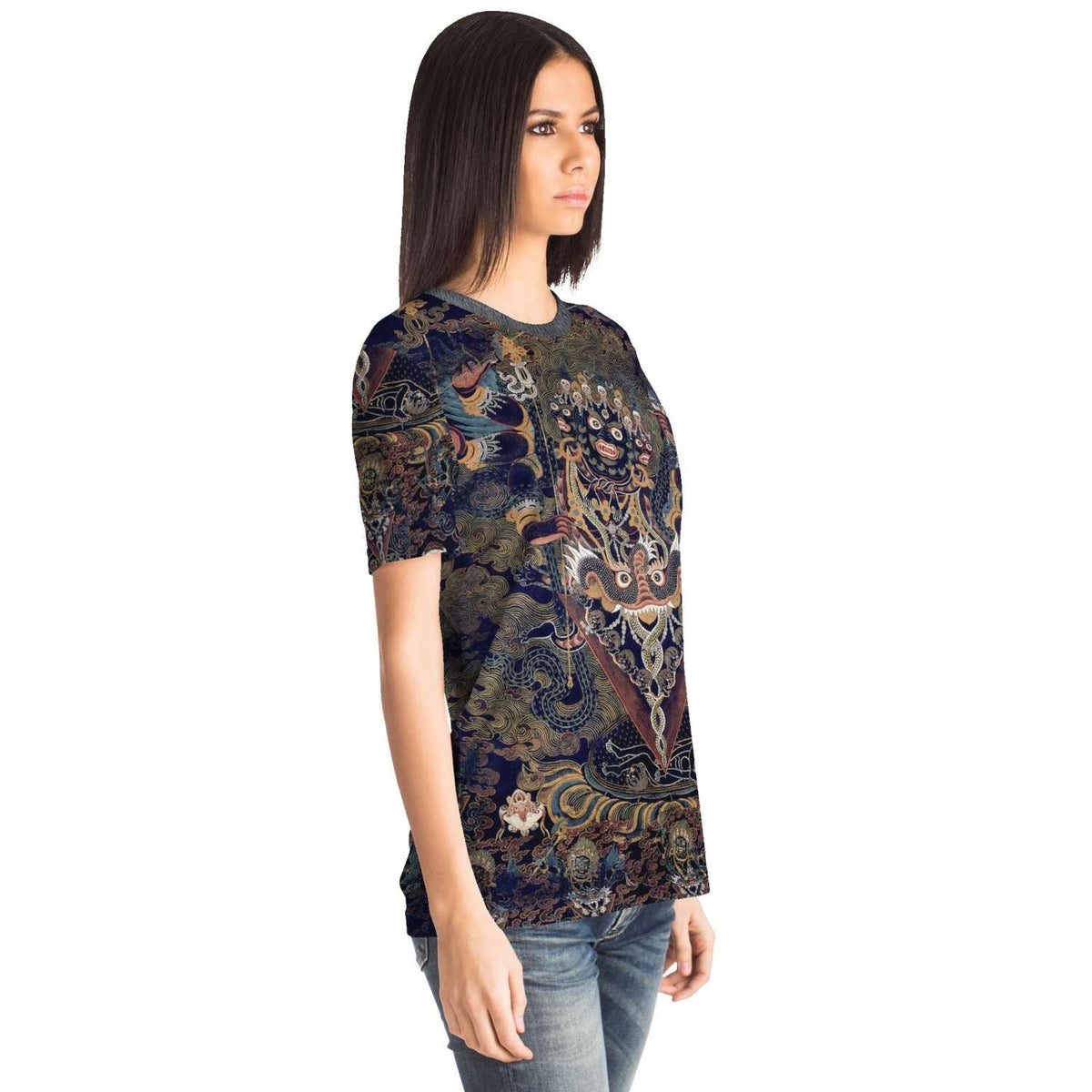 Guru Dragpur or Vajrakila Wrathful Padmasambhava, Mandala of Bliss, Vintage Tibetan Thangka Dharma Graphic Art T-Shirt Tee