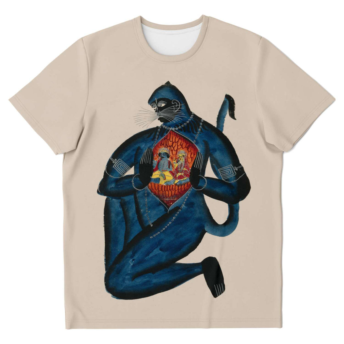 AOP T-Shirt XS Hanuman Revealing Rama (Vishnu) and Sita in His Heart Vedic T-Shirt