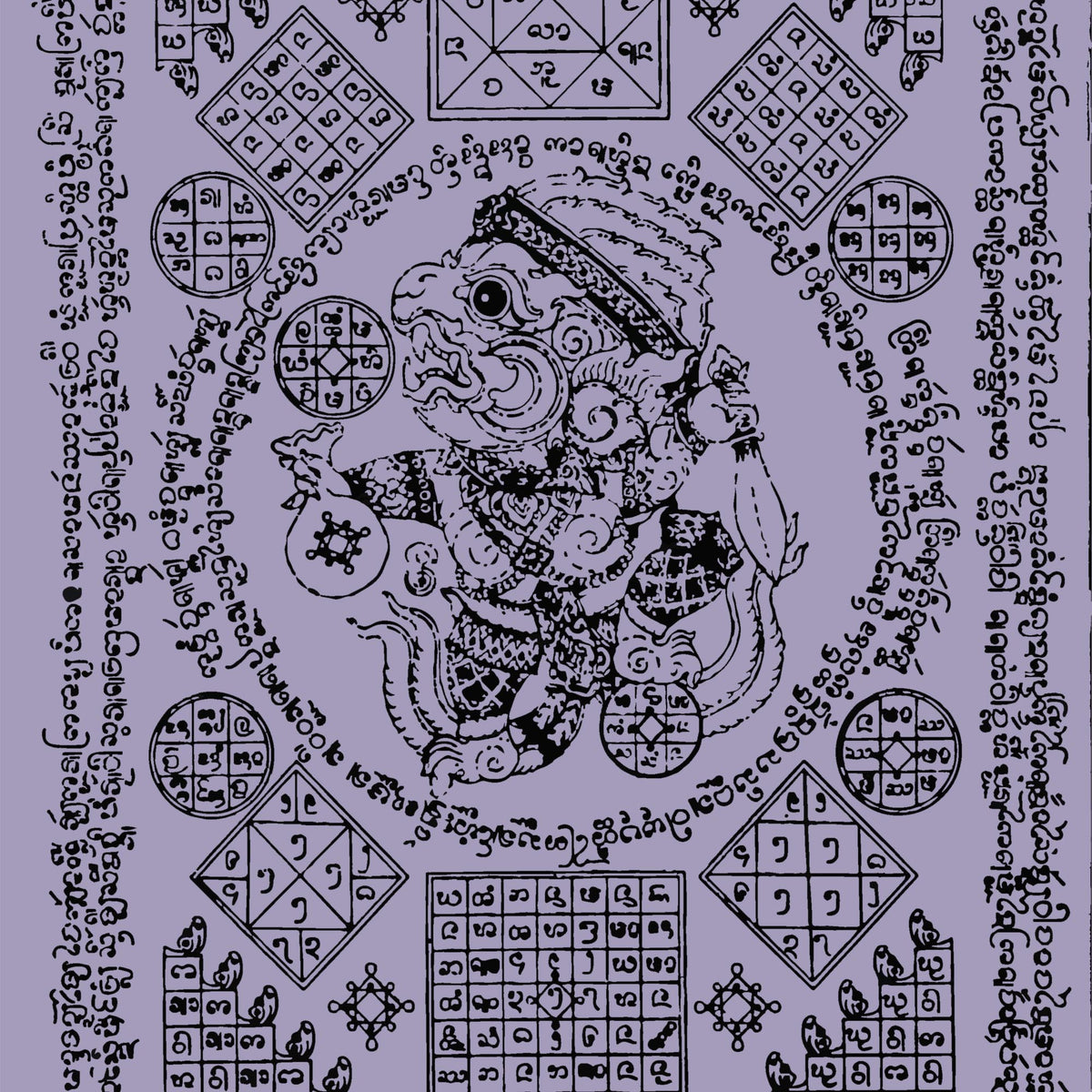 Hanuman Sak Yant Wealth & Prosperity Thai Talisman, Amulet for Luck & Abundance Graphic Art T-Shirt