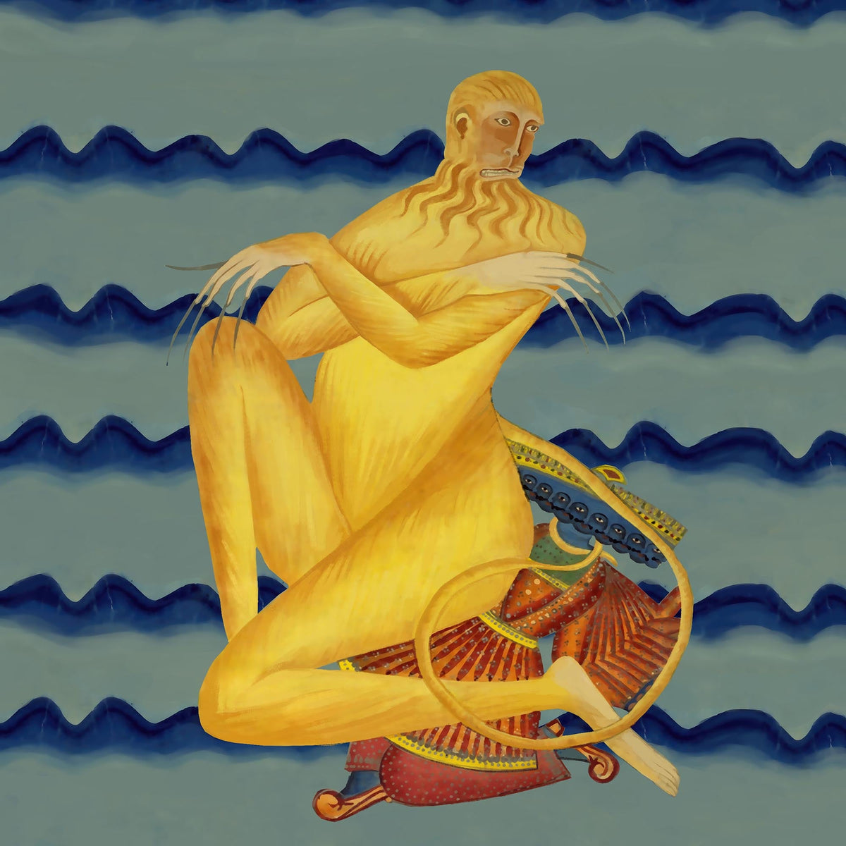 Hanuman the Monkey King Fights Ravana | Ramayana Classic Indian Epic Hindu Poem Vintage Graphic Art T-Shirt