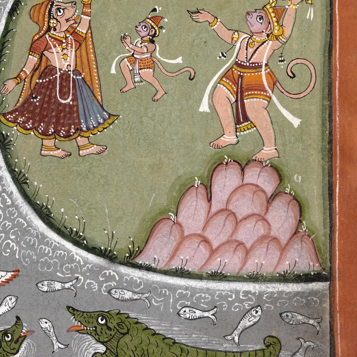 Hanuman's Leap to Lanka | Ramayana Epic Hindu Sacred Text | Rama, Ravana, Sita Fine Art Print